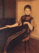 Fernand Khnopff Portrait of Maria van Rijckevorsel-Dommer van Poldersveldt china oil painting reproduction